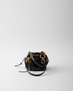 Prada Dangle Leather Top-Handle Mini-Bag